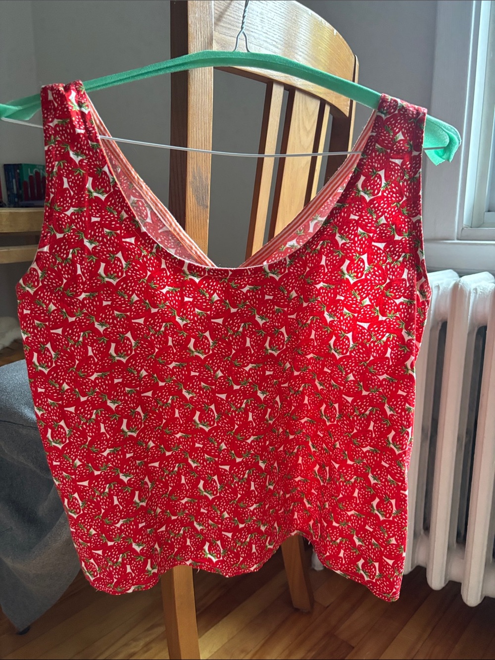 FARM Rio Red Strawberry-Print Scoop Neck Tank